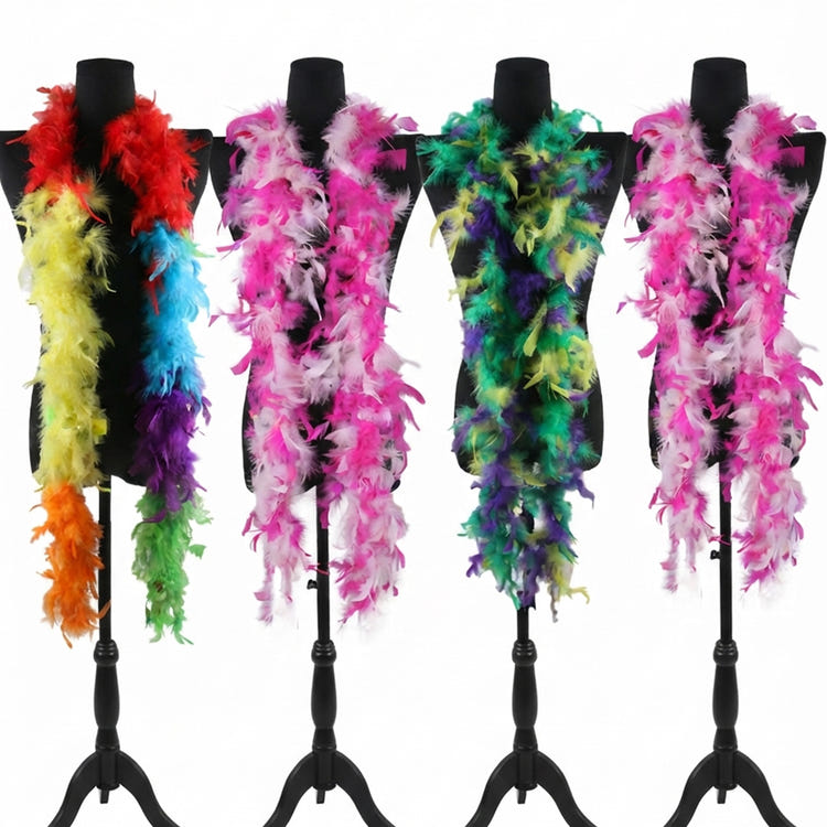 Fluffy Long Feather Boa Statement Voluminous Feather Shoulder Wrap Accessory For Prom Evening Party & Photoshoot