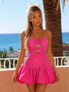 Strapless Sequin Sweetheart Mini Homecoming Dresses