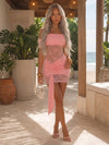 Off the Shoulder Chiffon Bodycon Mini Homecoming Dresses with Lace