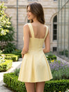 Satin A-Line Sweetheart Mini Homecoming Dresses with Pleats