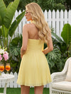 Chiffon A-Line Sweetheart Mini Homecoming Dresses with Pleats