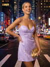 Jacquard A-Line Spaghetti Straps Mini Simple Homecoming Dresses