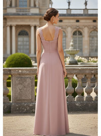 Spaghetti Straps Chiffon Sleeveless Mother of the Bride Dresses with Slit