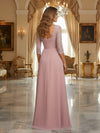 Sweetheart Chiffon Long Mother of the Bride Dresses with Sleeves