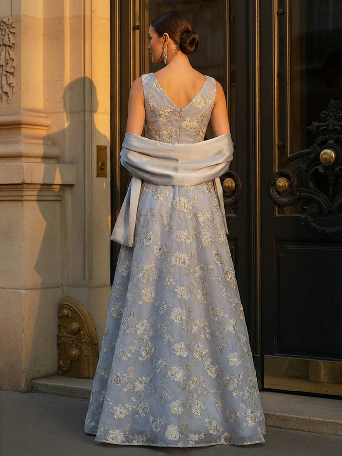 Boat Neck A Line Mother of the Bride Dresses