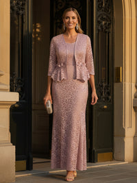 Round Neck Sheath Mother of the Bride Dresses