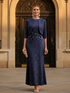 Round Neck Sheath 2 Pieces Mother of the Bride Dresses