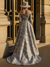 Off the Shoulder Jacquard Mother of the Bride Dresses