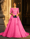 Round Neck A Line Mother of the Bride Dresses with Sleeves