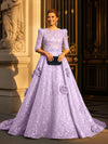 Round Neck A Line Mother of the Bride Dresses with Sleeves
