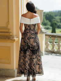 Off the Shoulder Sequin Mother of the Bride Dresses