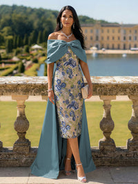 Off the Shoulder Mother of the Bride Dresses with Bow