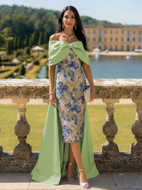 Off the Shoulder Mother of the Bride Dresses with Bow