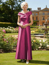 Off the Shoulder Satin Mother of the Bride Dresses