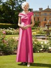 Off the Shoulder Satin Mother of the Bride Dresses