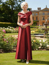 Off the Shoulder Satin Mother of the Bride Dresses