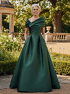 Off the Shoulder Satin A Line Mother of the Bride Dresses