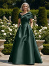 Off the Shoulder Satin A Line Mother of the Bride Dresses