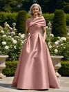 Off the Shoulder Satin A Line Mother of the Bride Dresses