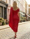 Short Sheath One Shoulder Satin Mother of the Bride Dresses