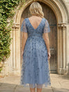 V Neck Glitter Tulle Mother of the Bride Dresses