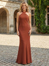 Halter Satin Floor Length Mother of the Bride Dresses