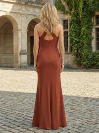 Halter Satin Floor Length Mother of the Bride Dresses