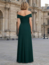 Off the Shoulder Chiffon Pleated Mother of the Bride Dresses