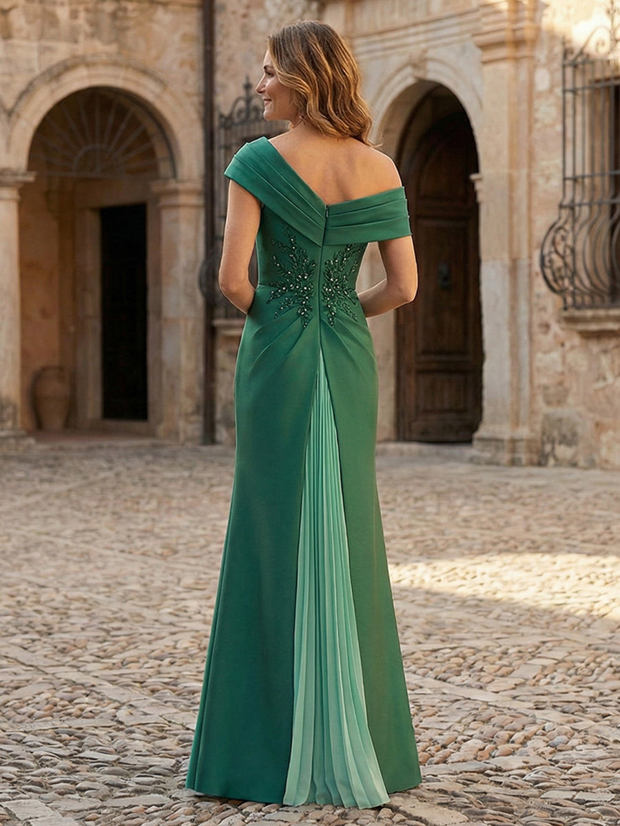 Jersey Off the Shoulder Appliques Mother of the Bride Dresses