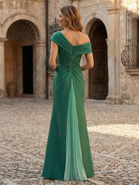 Jersey Off the Shoulder Appliques Mother of the Bride Dresses