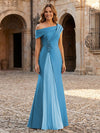 Jersey Off the Shoulder Appliques Mother of the Bride Dresses