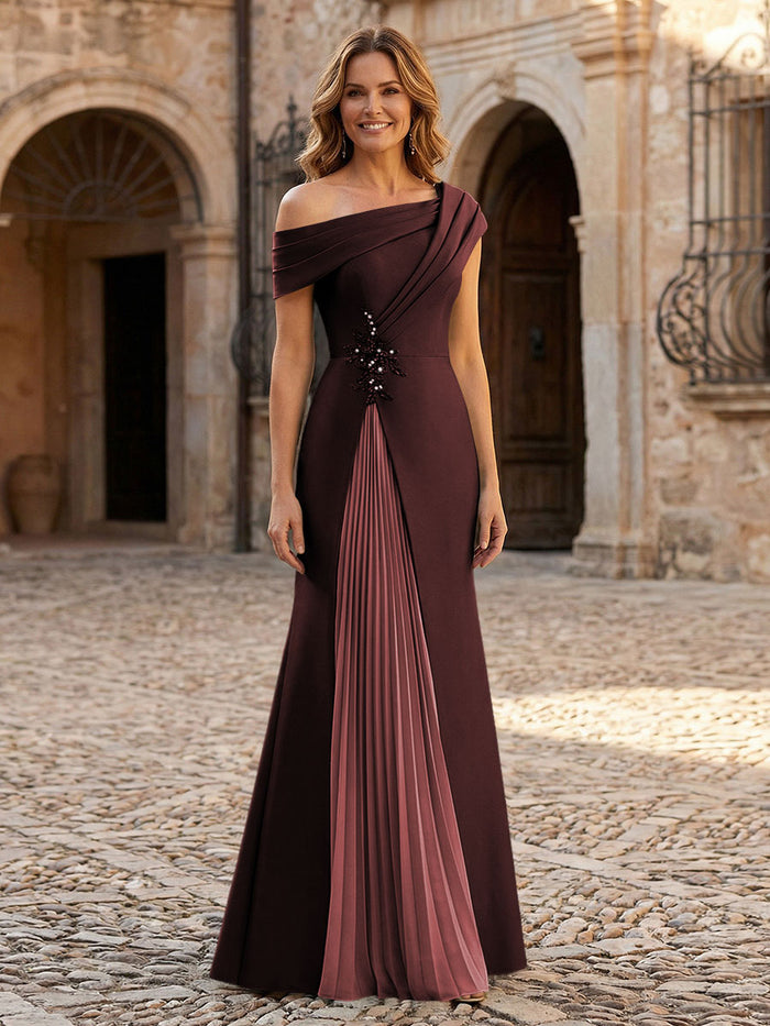 Jersey Off the Shoulder Appliques Mother of the Bride Dresses
