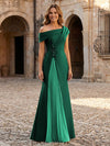 Jersey Off the Shoulder Appliques Mother of the Bride Dresses