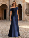 Jersey Off the Shoulder Appliques Mother of the Bride Dresses