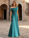 Jersey Off the Shoulder Appliques Mother of the Bride Dresses