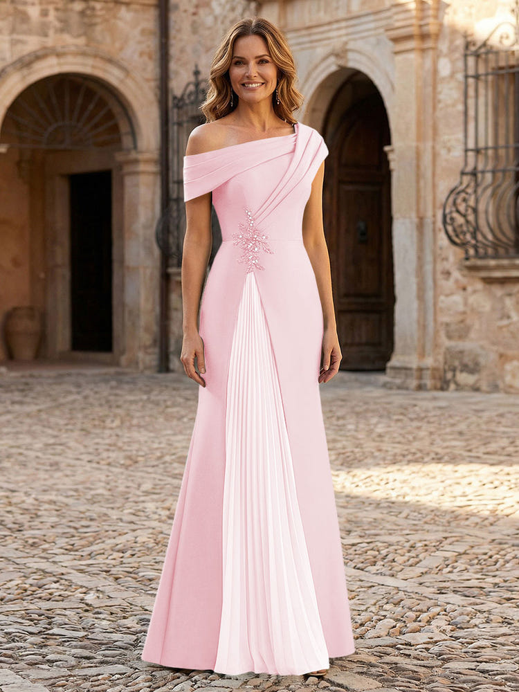 Jersey Off the Shoulder Appliques Mother of the Bride Dresses