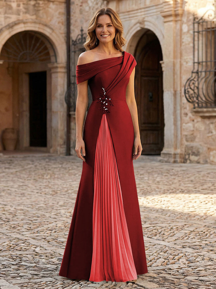 Jersey Off the Shoulder Appliques Mother of the Bride Dresses
