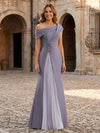 Jersey Off the Shoulder Appliques Mother of the Bride Dresses