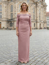 Jersey Off the Shoulder Mother of the Bride Dresses