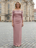 Jersey Off the Shoulder Mother of the Bride Dresses