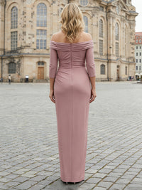 Jersey Off the Shoulder Mother of the Bride Dresses