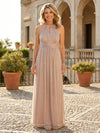 Glitter Tulle Round Neck Mother of the Bride Dresses