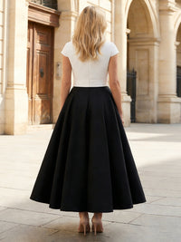 V-Neck Satin A-Line Mother of the Bride Dresses with Sleeves