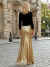 Sequin Mermaid V Neck Splicing Mother of the Bride Dresses