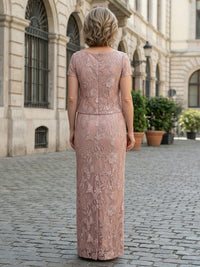 Lace Appliques Sheath Lace Applique Mother of the Bride Dresses