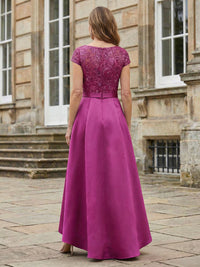 Sequin Embroidery Sash Mother of the Bride Dresses