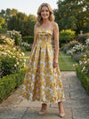 Jacquard A-Line Strapless Pleated Mother of the Bride Dresses