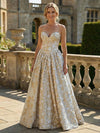 Jacquard A-Line Sweetheart Pleated Mother of the Bride Dresses
