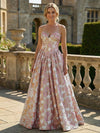 Jacquard A-Line Sweetheart Pleated Mother of the Bride Dresses