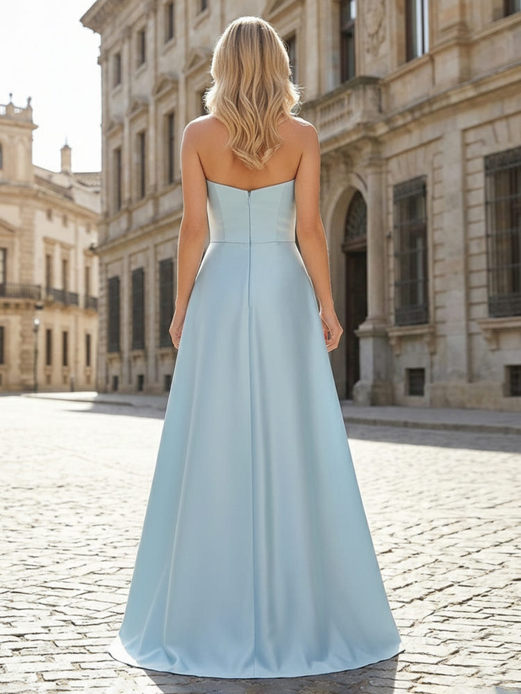 Satin A-Line Sequin Embroidery Mother of the Bride Dresses with Cape